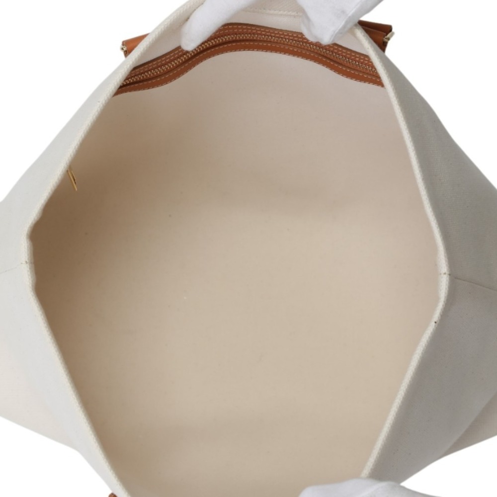Celine Horizontal Cabas Canvas Tote Bag 190062BNZ White - Picture 14 of 16